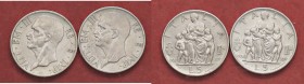 SAVOIA - Vittorio Emanuele III (1900-1943) - 5 Lire 1936 e 1937 Fecondità Pag. 719 e 720; Mont. 133 e 134 R AG
BB÷qSPL