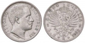 SAVOIA - Vittorio Emanuele III (1900-1943) - 2 Lire 1902 Aquila Pag. 726; Mont. 141 R AG
BB-SPL