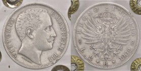 SAVOIA - Vittorio Emanuele III (1900-1943) - 2 Lire 1902 Aquila Pag. 726; Mont. 141 R AG Sigillata Massimo Ronchi
MB-BB