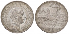 SAVOIA - Vittorio Emanuele III (1900-1943) - 2 Lire 1912 Quadriga lenta Pag. 735; Mont. 150 AG
qSPL