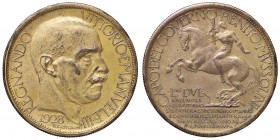 SAVOIA - Vittorio Emanuele III (1900-1943) - 2 Lire 1928 Fiera di Milano Pag. manca; Mont. 9 Cu
SPL+/SPL