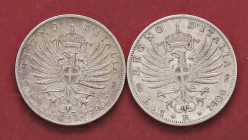 SAVOIA - Vittorio Emanuele III (1900-1943) - Lira 1906 e 1907 Aquila AG Lotto di 2 monete
BB÷SPL