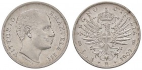 SAVOIA - Vittorio Emanuele III (1900-1943) - Lira 1907 Aquila Pag. 767; Mont. 192 AG
qSPL/SPL