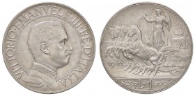 SAVOIA - Vittorio Emanuele III (1900-1943) - Lira 1910 Quadriga lenta Pag. 770; Mont. 196 AG
SPL+