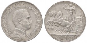 SAVOIA - Vittorio Emanuele III (1900-1943) - Lira 1912 Quadriga lenta Pag. 771; Mont. 197 AG
qFDC
