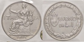 SAVOIA - Vittorio Emanuele III (1900-1943) - Lira 1923 Italia Pag. 777; Mont. 205 NI Sigillata Simone Rocco
FDC