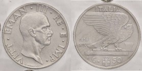 SAVOIA - Vittorio Emanuele III (1900-1943) - 50 Centesimi 1936 XIV Impero Pag. 818; Mont. 259 R NI Sigillata Giovanni Gaudenzi
SPL