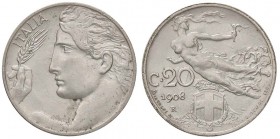SAVOIA - Vittorio Emanuele III (1900-1943) - 20 Centesimi 1908 Pag. 829; Mont. 276 NI
FDC/qFDC