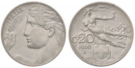 SAVOIA - Vittorio Emanuele III (1900-1943) - 20 Centesimi 1910 Pag. 831; Mont. 278 NI
qFDC/SPL+