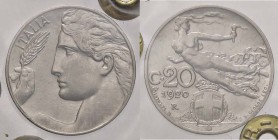 SAVOIA - Vittorio Emanuele III (1900-1943) - 20 Centesimi 1920 Pag. 837; Mont. 284 NI Sigillata Lucio Raponi
SPL+