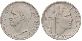 SAVOIA - Vittorio Emanuele III (1900-1943) - 20 Centesimi 1936 XIV Impero Pag. 853; Mont. 305 RR NI
FDC