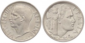 SAVOIA - Vittorio Emanuele III (1900-1943) - 20 Centesimi 1936 XIV Impero Pag. 853; Mont. 305 RR NI
qFDC/FDC