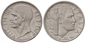 SAVOIA - Vittorio Emanuele III (1900-1943) - 20 Centesimi 1936 XIV Impero Pag. 853; Mont. 305 RR NI Segnetti
BB