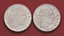SAVOIA - Vittorio Emanuele III (1900-1943) - 20 Centesimi 1939 XVII e XVIII Antimagnetiche Ac
qFDC÷FDC