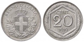 SAVOIA - Vittorio Emanuele III (1900-1943) - 20 Centesimi Esagono 1919 Pag. 851; Mont. 300 NI Bordo liscio
FDC