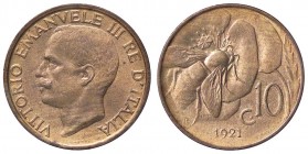 SAVOIA - Vittorio Emanuele III (1900-1943) - 10 Centesimi 1921 Ape Pag. 866; Mont. 330 CU
FDC