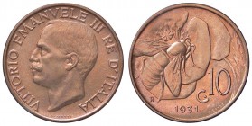 SAVOIA - Vittorio Emanuele III (1900-1943) - 10 Centesimi 1931 Ape Pag. 876; Mont. 340 CU Rame rosso
FDC