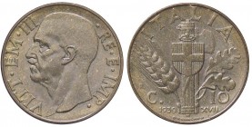 SAVOIA - Vittorio Emanuele III (1900-1943) - 10 Centesimi 1939 XVII Impero Pag. 887; Mont. 353 _BR_
FDC