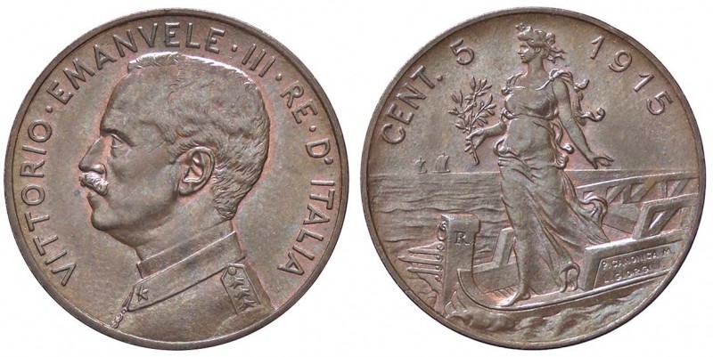 SAVOIA - Vittorio Emanuele III (1900-1943) - 5 Centesimi 1915 Prora Pag. 896; Mo...