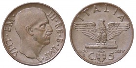SAVOIA - Vittorio Emanuele III (1900-1943) - 5 Centesimi 1936 XIV Impero Pag. 917; Mont. 388 R CU
qFDC