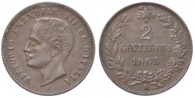 SAVOIA - Vittorio Emanuele III (1900-1943) - 2 Centesimi 1905 Valore Pag. 927; Mont. 399 R CU
SPL+