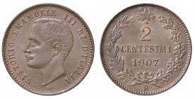 SAVOIA - Vittorio Emanuele III (1900-1943) - 2 Centesimi 1907 Valore Pag. 929; Mont. 401 RR CU
FDC