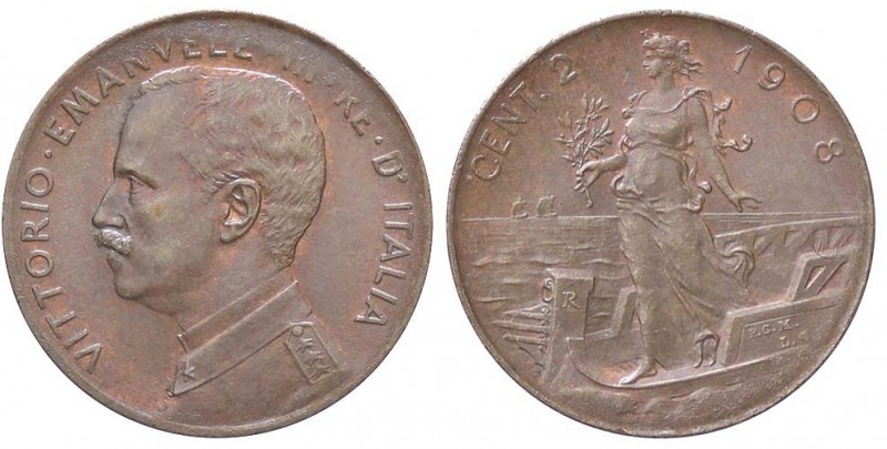 SAVOIA - Vittorio Emanuele III (1900-1943) - 2 Centesimi 1908 Prora Pag. 931; Mo...