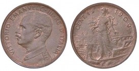 SAVOIA - Vittorio Emanuele III (1900-1943) - Centesimo 1909 Prora Pag. 946; Mont. 423 CU
FDC