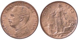 SAVOIA - Vittorio Emanuele III (1900-1943) - Centesimo 1912 Prora Pag. 949; Mont. 426 CU Rame rosso
FDC