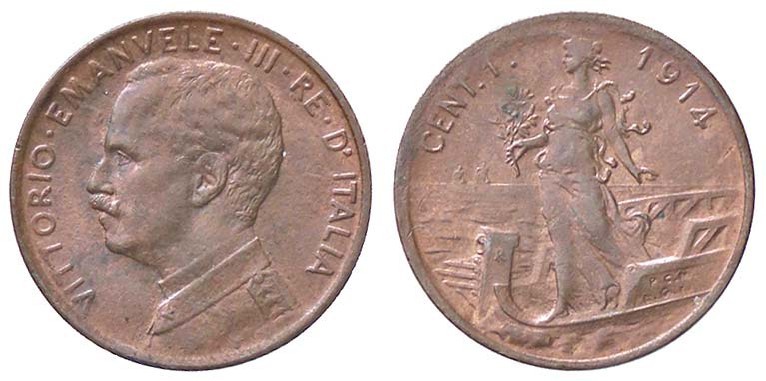 SAVOIA - Vittorio Emanuele III (1900-1943) - Centesimo 1914 Prora Pag. 951; Mont...