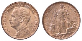 SAVOIA - Vittorio Emanuele III (1900-1943) - Centesimo 1916 Prora Pag. 953; Mont. 430 CU Rame rosso
FDC