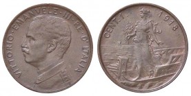 SAVOIA - Vittorio Emanuele III (1900-1943) - Centesimo 1918 Prora Pag. 955; Mont. 432 R CU
qFDC/FDC