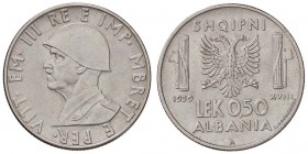 SAVOIA - Albania - 0,50 Lek 1939 XVIII Pag. 999; Mont. 497 NC AC Antimagnetico
qFDC/FDC