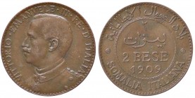 SAVOIA - Somalia - 2 Bese 1909 Pag. 979; Mont. 465 CU
BB+