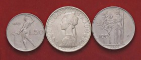 REPUBBLICA ITALIANA - Repubblica Italiana (monetazione in lire) (1946-2001) - Serie 1960 Gig. 1115 R 3 valori
BB÷FDC