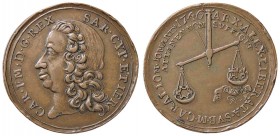 MEDAGLIE - SAVOIA - Carlo Emanuele III (1730-1773) - Medaglia 1746 - Liberazione della città di Alessandria U. di S. 6 AE Ø 32
SPL