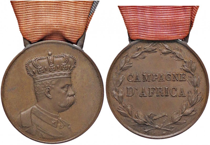 MEDAGLIE - SAVOIA - Umberto I (1878-1900) - Medaglia Campagne d'Africa Bini 72 A...