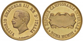 MEDAGLIE - SAVOIA - Vittorio Emanuele III (1900-1943) - Medaglia 1903 - Roma, V esposizione campionaria MD Ø 41
qFDC