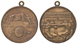 MEDAGLIE - SAVOIA - Vittorio Emanuele III (1900-1943) - Medaglia 1910 - Cinquantenario Regno d'Italia AE Opus: Morbiducci Ø 38
BB