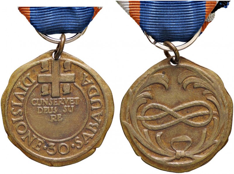 MEDAGLIE - SAVOIA - Vittorio Emanuele III (1900-1943) - Medaglia 30° divisione s...