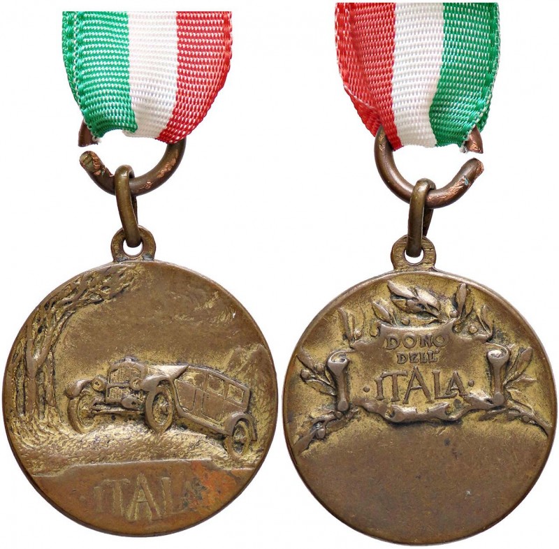 MEDAGLIE - SAVOIA - Vittorio Emanuele III (1900-1943) - Medaglia Dono per auto A...