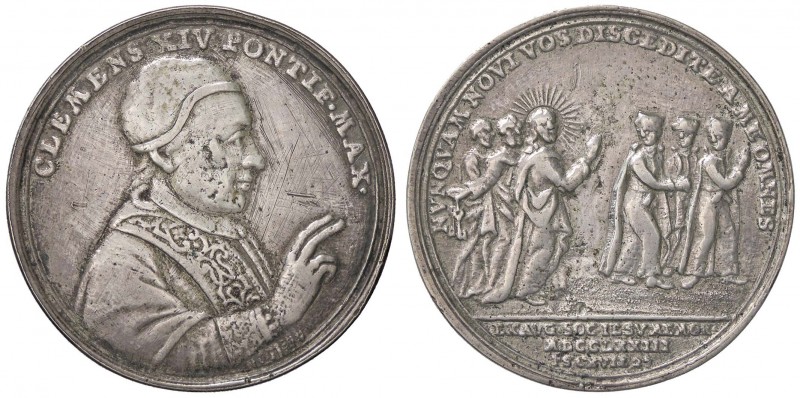 MEDAGLIE - PAPALI - Clemente XIV (1769-1774) - Medaglia 1773 Linc. 1929 R AG Ø 4...