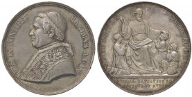 MEDAGLIE - PAPALI - Pio IX (1846-1866) - Medaglia A. IX Mont. 41 AG Colpo - Patinata
SPL