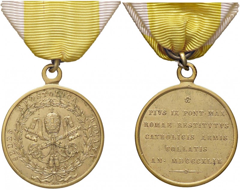 MEDAGLIE - PAPALI - Pio IX (1846-1866) - Medaglia 1849 - Sede Apostolica Romana ...