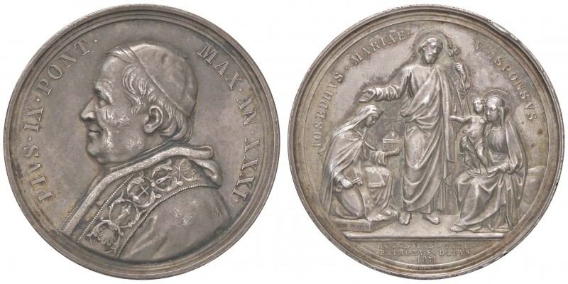 MEDAGLIE - PAPALI - Pio IX (1866-1870) - Medaglia A. XXXI Mont. 63 AG Colpetto -...