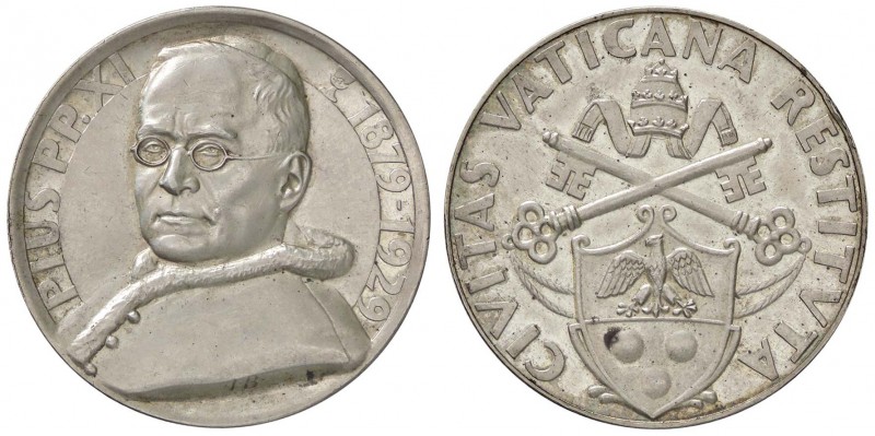 MEDAGLIE - PAPALI - Pio XI (1922-1939) - Medaglia 1929 (AG g. 19,88) Ø 36SILBER ...