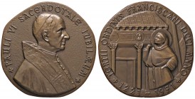MEDAGLIE - PAPALI - Paolo VI (1963-1978) - Medaglia 1971 - 750 anni del III ordine francescano AE Ø 51
FDC