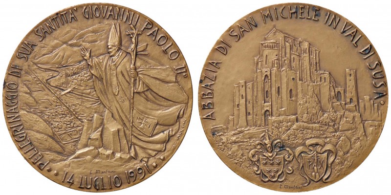 MEDAGLIE - PAPALI - Giovanni Paolo II (1978-2005) - Medaglia 1991 - Visita in va...