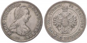 MEDAGLIE ESTERE - AUSTRIA - Maria Teresa e Francesco I (1740-1765) - Medaglia 1760 AG Ø 41 Da incastonatura
BB