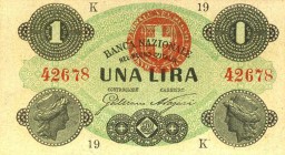 CARTAMONETA - SARDO-PIEMONTESE - Banca Nazionale nel Regno d'Italia - Lira 17/07/1872 Gav. 141 R Galliano/Nazari
FDS